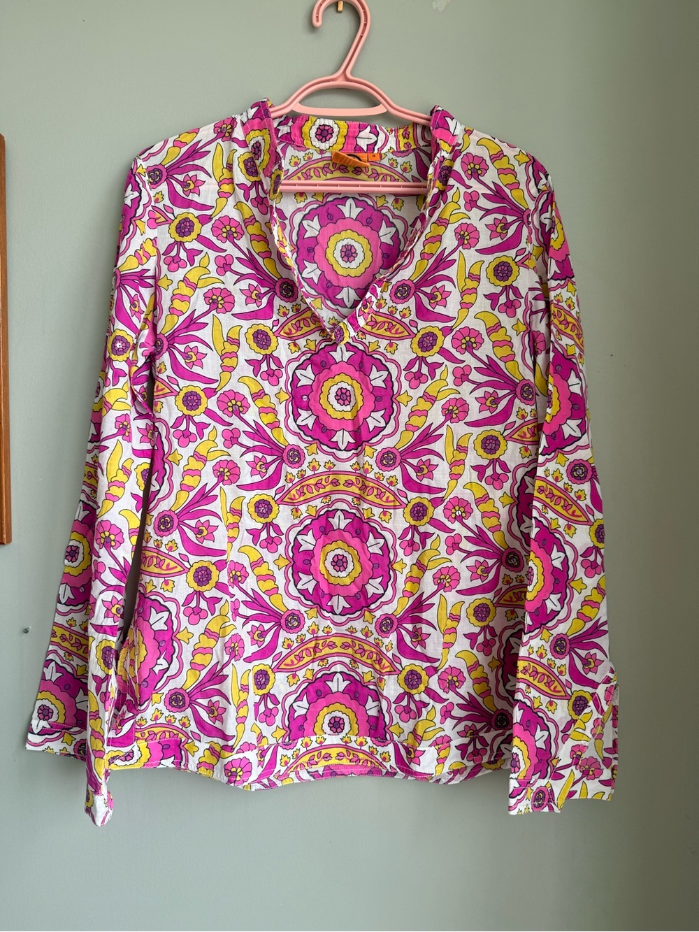 Tory Burch Size 10 Floral Print Tunic